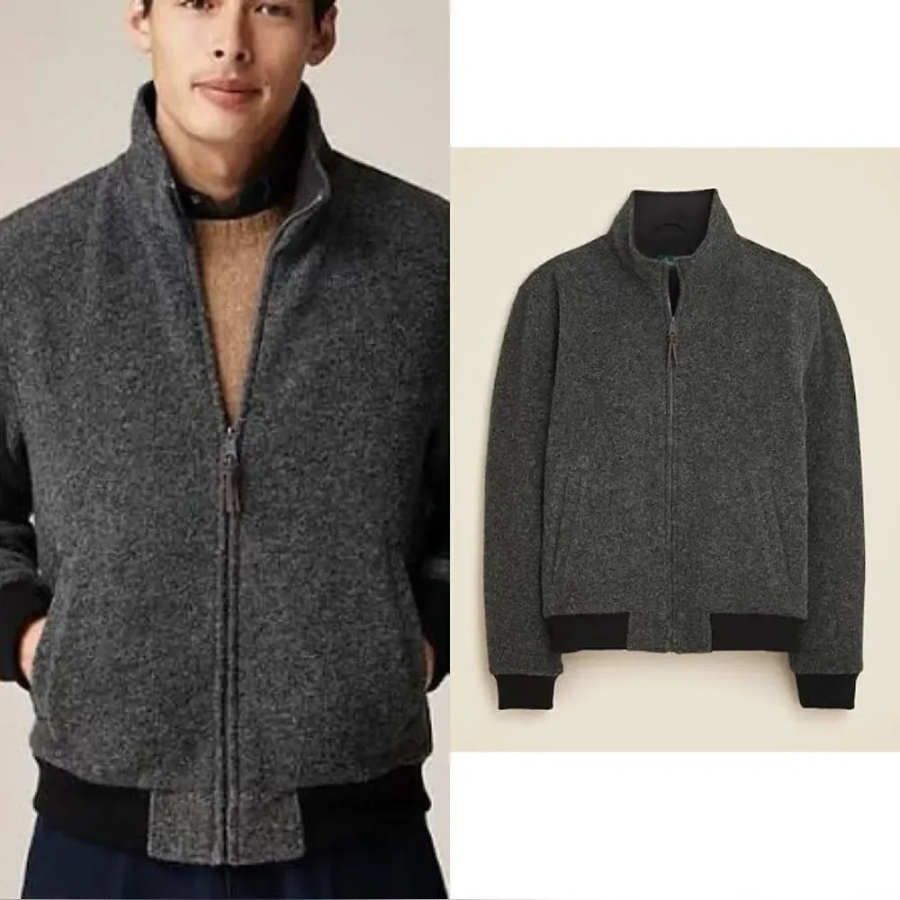 NWT J CREW Wool-blend fleece jacket
